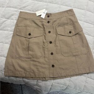 Banana Republic Linen Button Mini Skirt